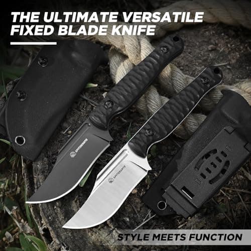 G10 Handle 8" Full Tang D2 Survival Knife with Kydex Sheath