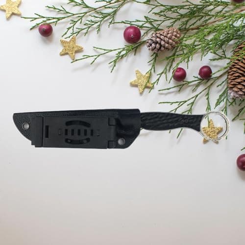 HUAAO 8.23 Tactical Knife with Kydex Sheath, 3.46 Full Tang Blade for EDC, Camping, Hunting, and Fishing