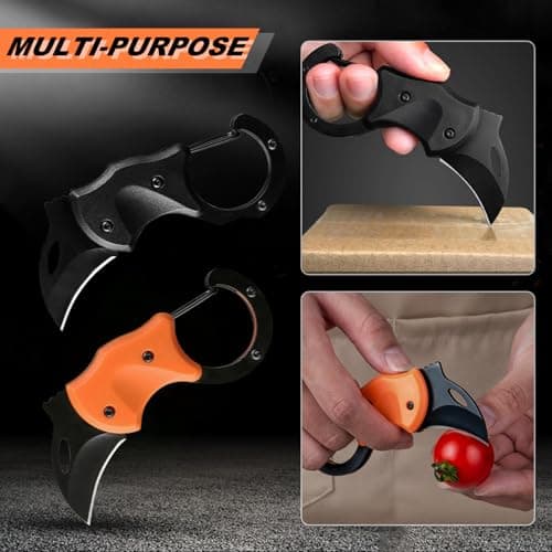 2 Pack Keychain Knife, Folding EDC for Men & Women, Outdoor Gifts for Dad, Husband