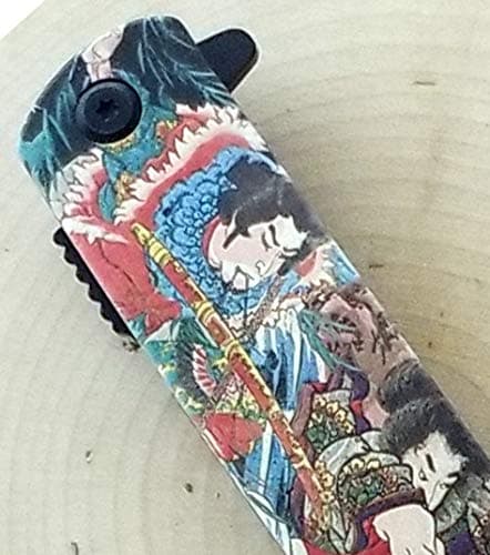 Falcon Folding Pocket Knife with Japanese Art Design Handle — Ronin