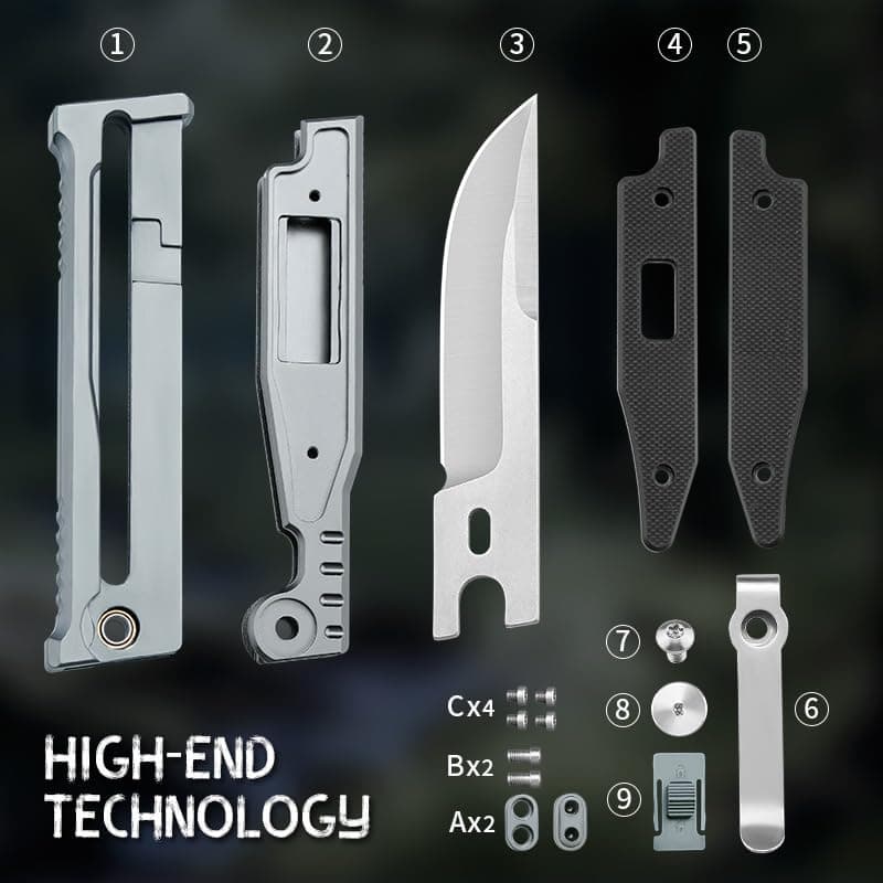 Tactical Locking Pocket Knife, D2 Steel Blade, T6 Aluminum Inlay, G10 Handle, Camping Knife for Men & Women