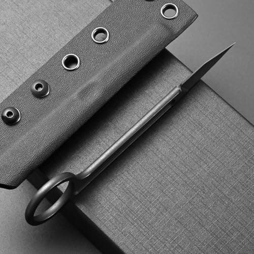 Black Gtk104 Fixed Blade Knife D2 Stainless Steel EDC Tool for Outdoor Activities