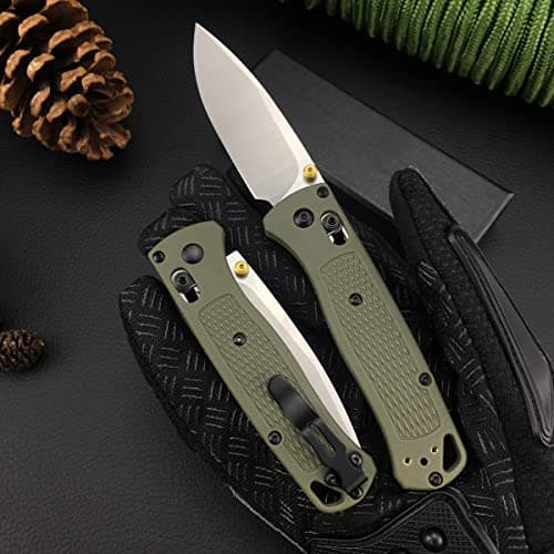 Everyday Carry 8Cr13MoV Pocket Knife with Green Grivory Handle