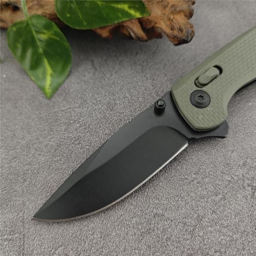 3 Blade 440C Steel Foldable Knife with Lock, Flipper Camp Defense Tools