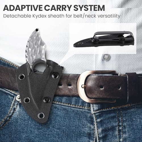Men's Small Full Tang Belt Knife, Kydex Sheath, Outdoor EDC Gift