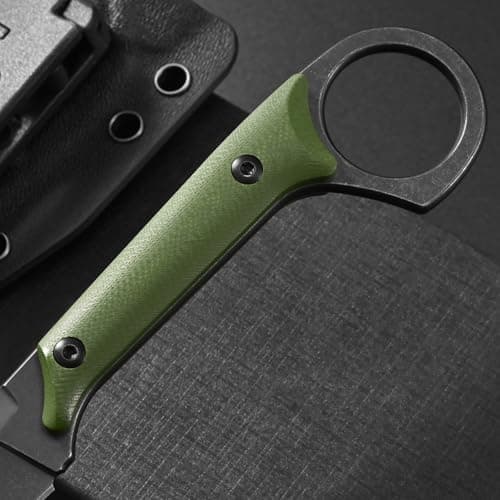 Ccanku C1140 Fixed Blade Knife, D2 Blade G10 Handle, Army Green EDC Tool