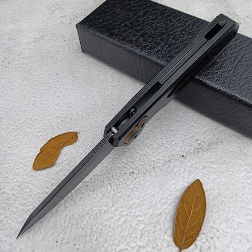 6.7 Assisted Opening Pocket Knife for Men - Lightweight Folding Knife with Push Button Lock and Aviation Aluminum Handle