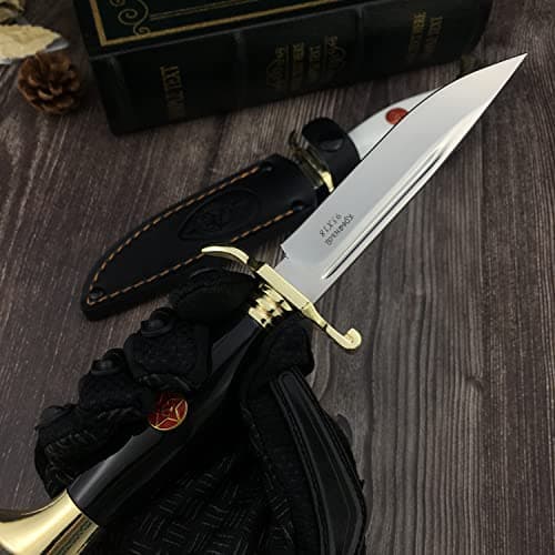 10.2in Fixed Blade Hunting Knife for Outdoor Bushcraft with Sheath