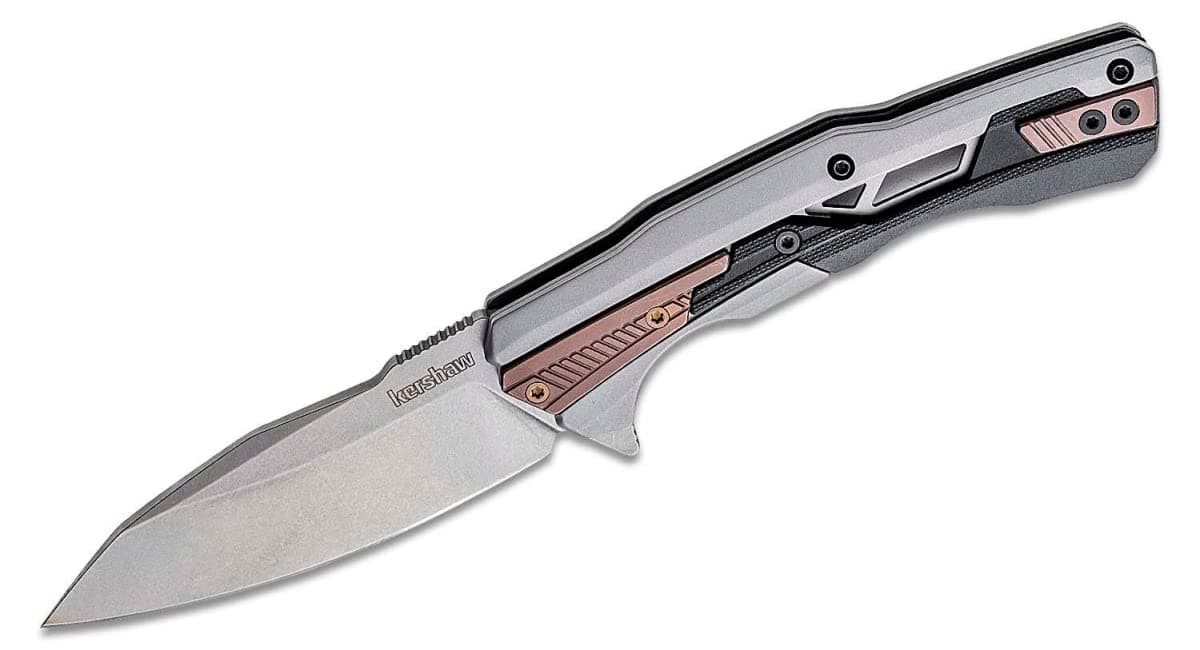 Kershaw Endgame Pocket Knife, 3.25" D2 Carbon Steel, Manual Flipper, Frame Lock