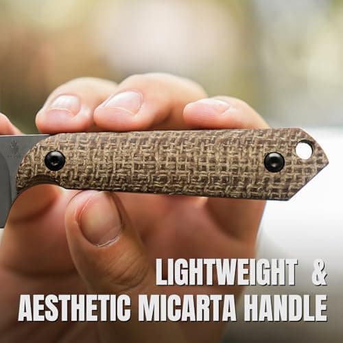Kizer Mini Harpoon Fixed Blade Knife, 1040SM1, Micarta Handle, Hunting and EDC Camping Knife
