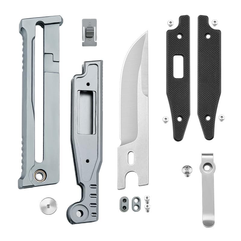 Tactical Locking Pocket Knife, D2 Steel Blade, T6 Aluminum Inlay, G10 Handle, Camping Knife for Men & Women