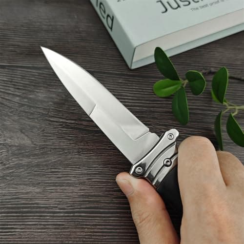 Goshawk 8.7" Assisted Opening Knife, Men's Survival Tool, Wenge Wood Handle