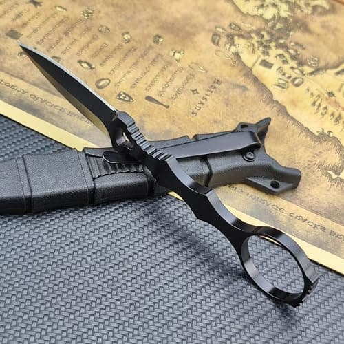 Socp Dagger EDC Tactical Fixed Blade Knife with Sheath and Clip