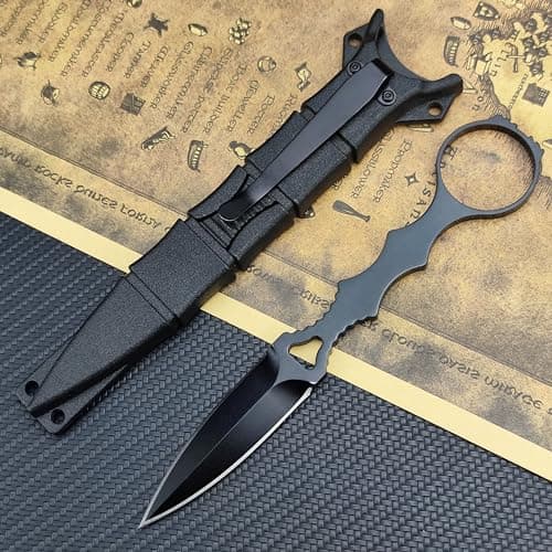 Socp Dagger EDC Tactical Fixed Blade Knife with Sheath and Clip