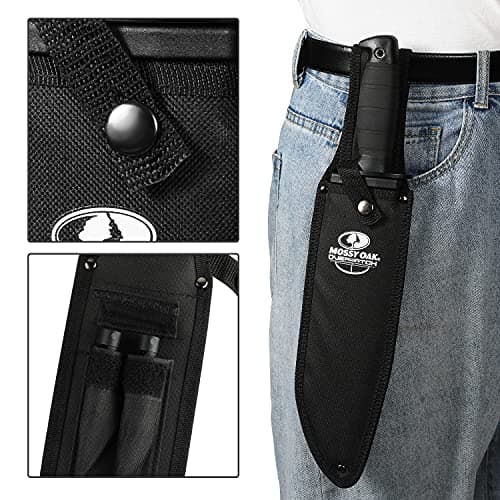 Mossy Oak 15-inch Survival Bowie & Folding Hunting Knife, Sheath Included, Tactical Knife for Camping, Hunting, Outdoor