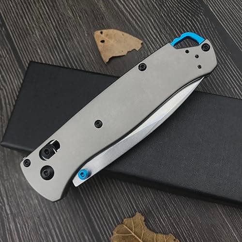 Titanium Folding Pocket Knife with Axis Lock, 3.15 440C Blade, for Outdoor, Survival and Camping