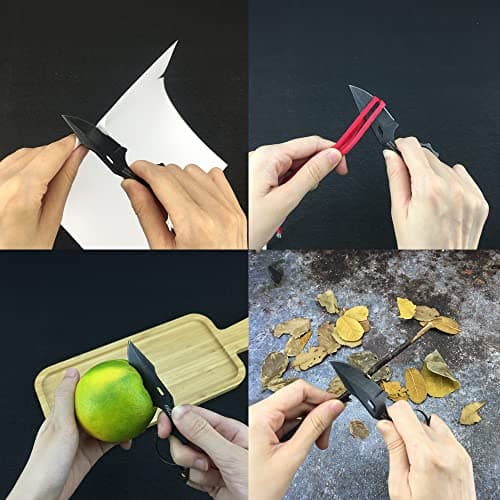 Small HUAAO Fixed Blade Knife for Camping: 4.9, 9Cr18MoV Steel, Full Tang Handle