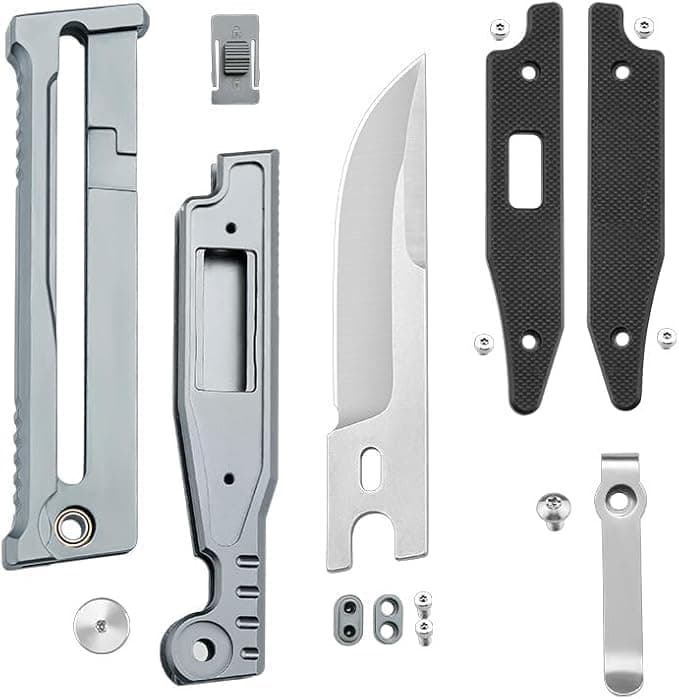HUAAO EDC Pocket Knife, 3.15 D2 Steel Blade, G10 Handle, Folding Outdoor Knife for Men