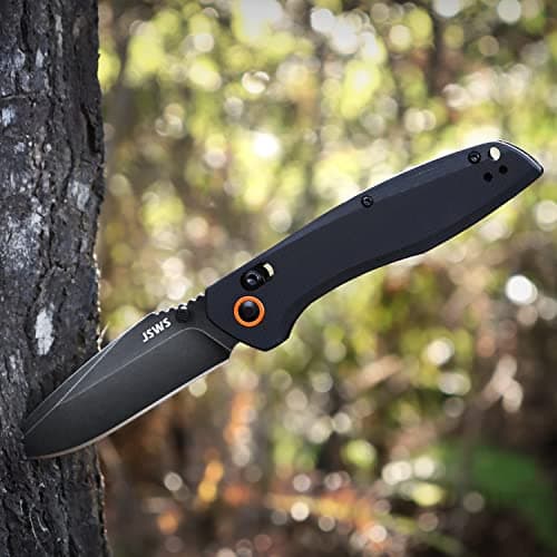 Axis Lock Tactical Survival Pocket Knife 3.39" 440C Stainless Steel G10 Handle
