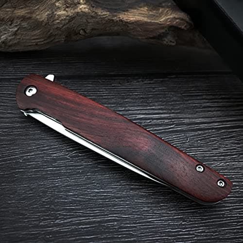 HUAAO 8.5'' Folding Knife for Hunting, Survival, Hiking, Camping