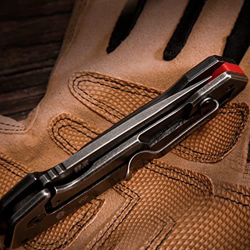Vanquish D2 Steel Folding Pocket Knife, G10 Handle, EDC for Hunting & Camping