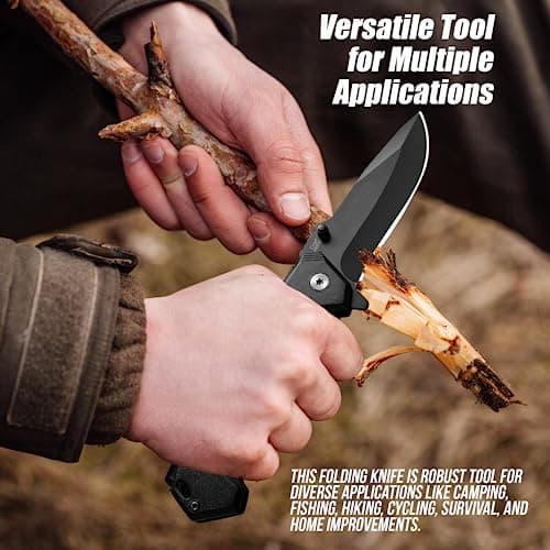 Stainless Steel Point Lock Blade Folding Knife for Camping and Outdoor Adventures