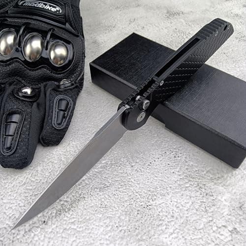 EDC Pocket Folding Knife - D2 Steel Blade with Aluminum Handle and Clip, Ideal for Men and Women