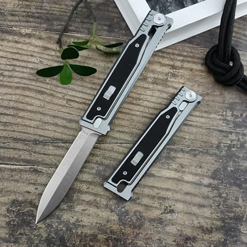 9 EDC Pocket Knife with D2 Steel Blade and G10 Handle for Men