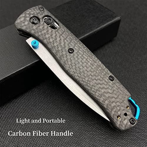 EDC Bugout Knife with Carbon Fiber Handle and Belt Clip