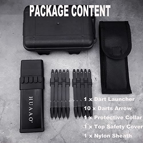 HUAAO Metal Dart Launcher: Precision Shooting for Hunting, Camping, Self-Defense, and Survival – Perfect Gift for Men