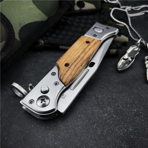HUAAO AK47 Flipper Knife - 8.66" Portable Camping Survival Tool