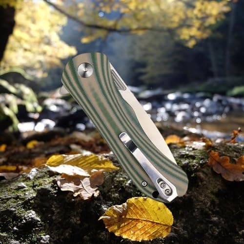 HUAAO Assisted Opening 8Cr13MOV Pocket Knife, 8.3in Folding EDC Knife with G10 Handle