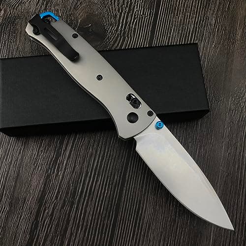 Titanium Folding Pocket Knife with Axis Lock, 3.15 440C Blade, for Outdoor, Survival and Camping