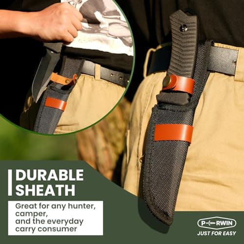Bushcraft Survival Fixed Blade Knife D2 Steel G10 Handle