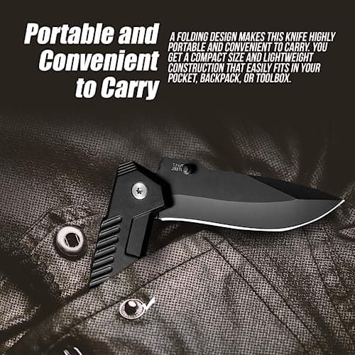 Stainless Steel Point Lock Blade Folding Knife for Camping and Outdoor Adventures
