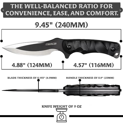 OERLA TAC OLL-005 Outdoor survival knife 420HC steel kydex sheath