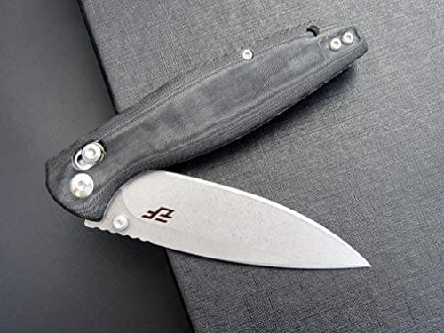 Eafengrow EF966 D2 Blade Tactical Knife with Micarta Handle (BLACK)