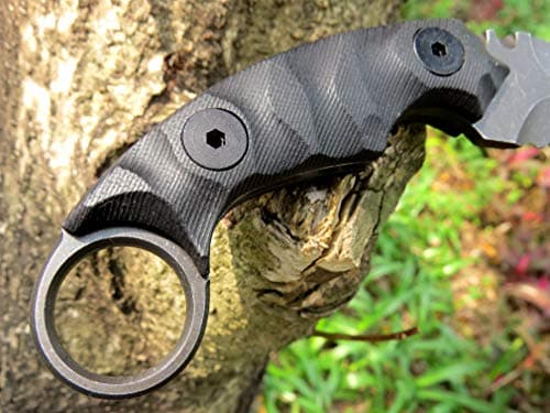 Ccanku C1691 D2 Steel Fixed Blade Knife, G10 Handle, 4 Inches, Outdoor & Camping EDC Tool, Kydex Sheath