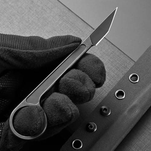 Ccanku C1104 Fixed Blade Knife, D2 Steel, Stainless Steel Handle, EDC Tool for Hunting, Survival, and Camping