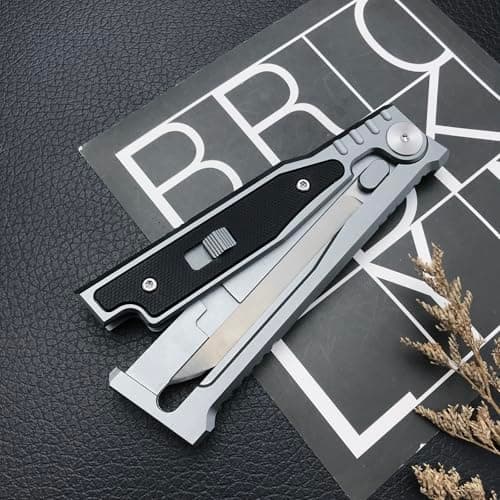 HUAAO EDC Pocket Knife, 3.15 D2 Steel Blade, G10 Handle, Folding Outdoor Knife for Men