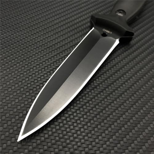 HUAAO 7.3in Full Tang 440C Stainless Steel Utility Knife with ABS Sheath