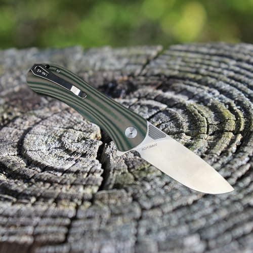 HUAAO Assisted Opening 8Cr13MOV Pocket Knife, 8.3in Folding EDC Knife with G10 Handle