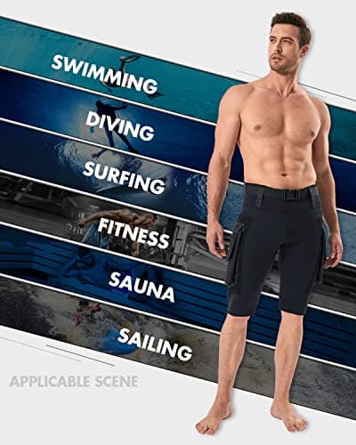 Seaskin Men's 2.5mm Diving Shorts with Pocket