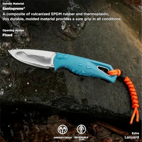 Benchmade Intersect Outdoor Knife - Depth Blue Santoprene Handle