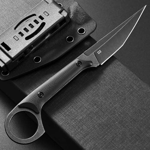 Ccanku C1140 D2 Blade G10 Handle Knife for Outdoor, Survival, Hiking, Camping (Black)