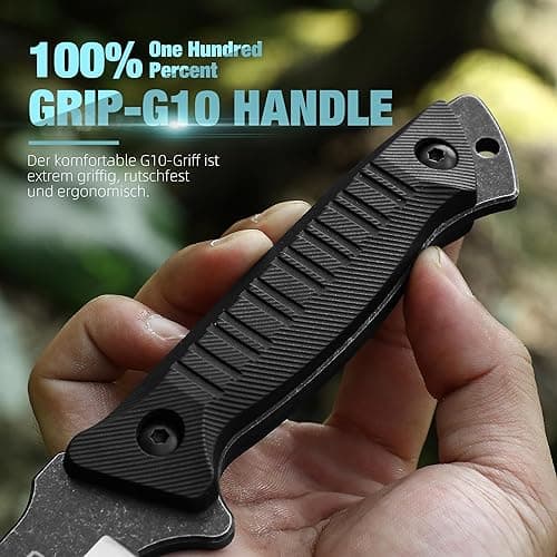 Omesio Tanto Fixed Blade Knife with Kydex Sheath, Outdoor Survival Gift for Men
