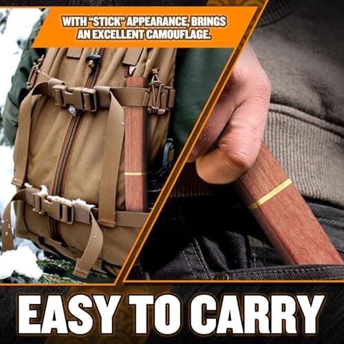 Huusk 2-In-1 D2 Steel Samurai Knife for Men: Camping, Bushcraft, Hiking, Fishing