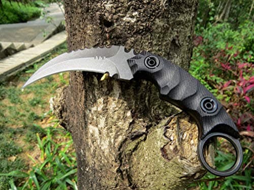 Ccanku C1691 D2 Steel Fixed Blade Knife, G10 Handle, 4 Inches, Outdoor & Camping EDC Tool, Kydex Sheath