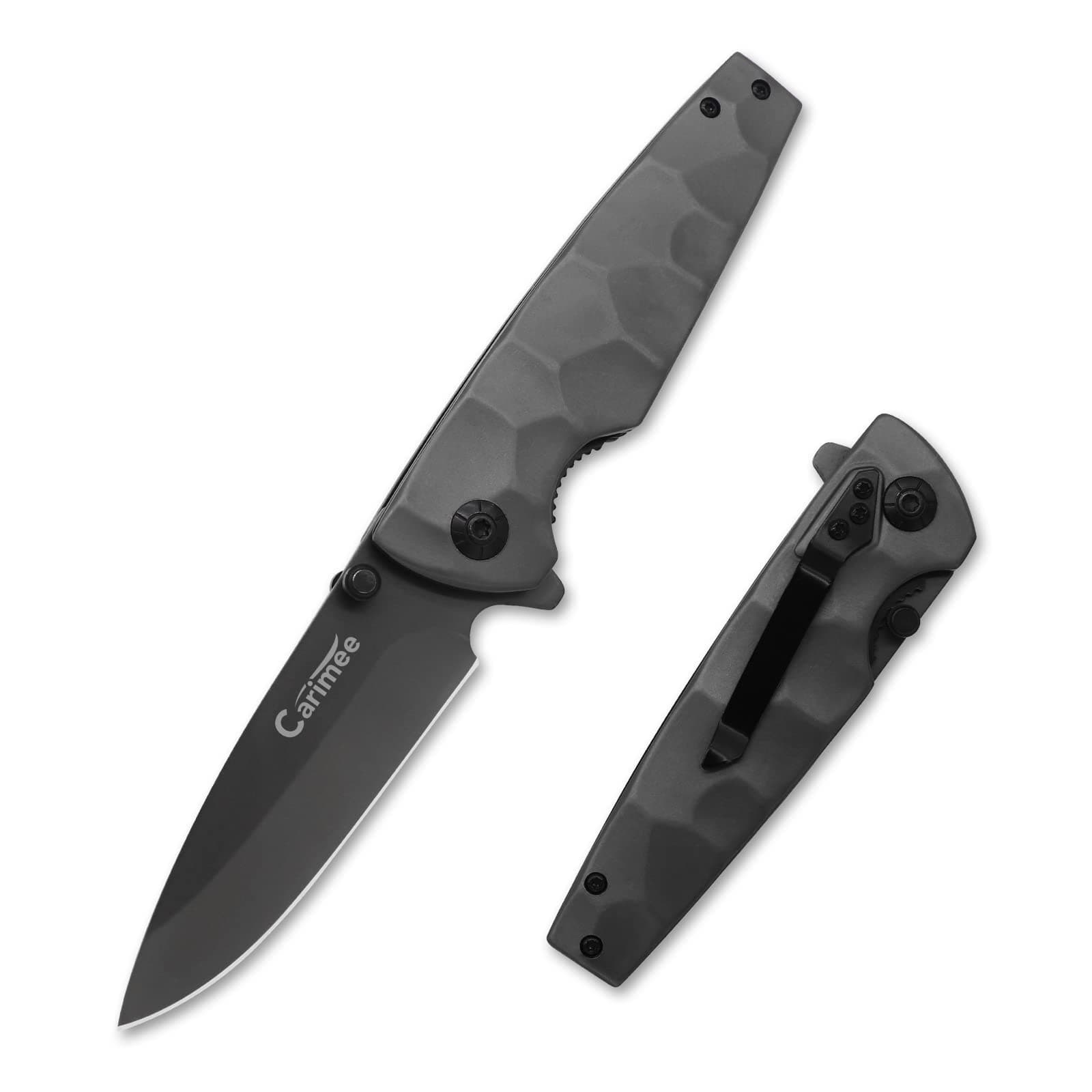 Premium EDC Pocket Knife - 3.3", Ti-Coated D2 Steel Blade