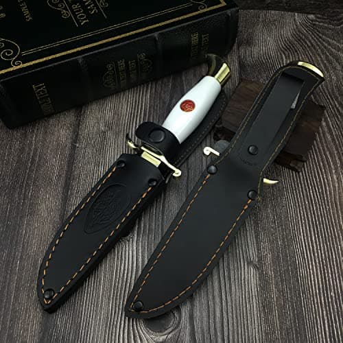 10.2in Fixed Blade Hunting Knife for Outdoor Bushcraft with Sheath